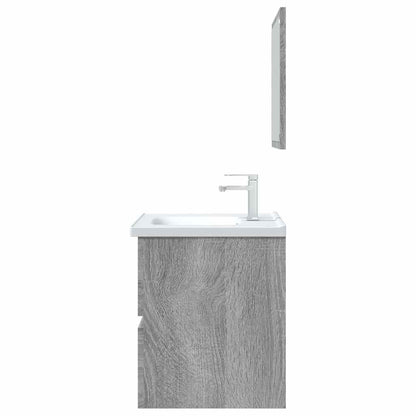 2 Piece Bathroom Furniture Set Grey Sonoma Engineered Wood