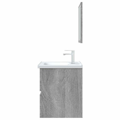 2 Piece Bathroom Furniture Set Grey Sonoma Engineered Wood