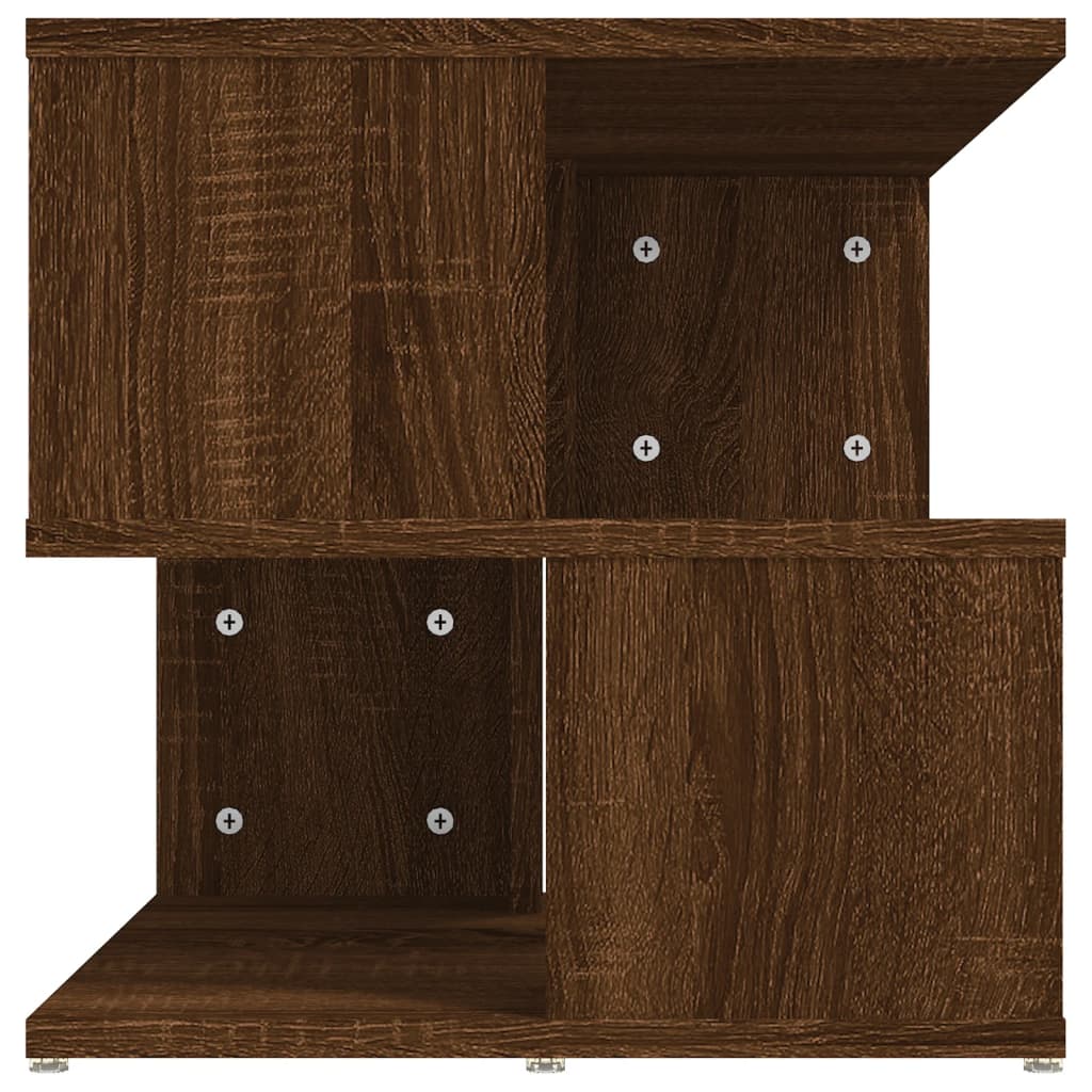 Side Table Brown Oak 40x40x40 cm Engineered Wood