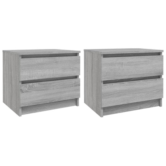 Bed Cabinets 2 pcs Grey Sonoma 50x39x43,5 cm Engineered Wood