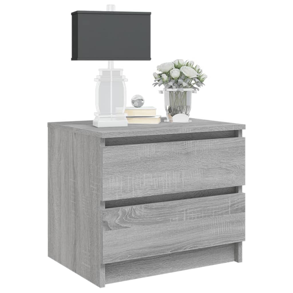 Bed Cabinets 2 pcs Grey Sonoma 50x39x43,5 cm Engineered Wood