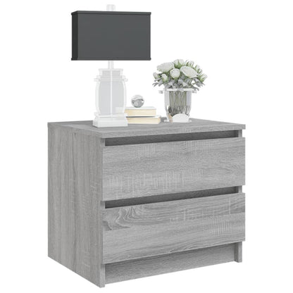 Bed Cabinets 2 pcs Grey Sonoma 50x39x43,5 cm Engineered Wood