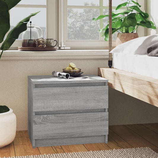 Bed Cabinets 2 pcs Grey Sonoma 50x39x43,5 cm Engineered Wood