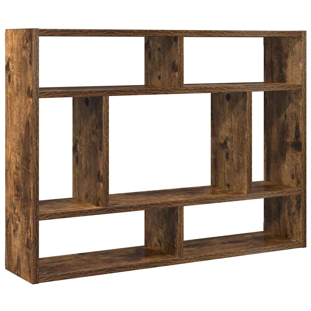 Wall Shelf Smoked Oak 75x16x55 cm Engineered Wood