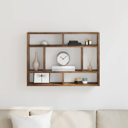 Wall Shelf Smoked Oak 75x16x55 cm Engineered Wood
