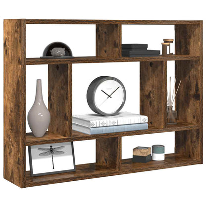 Wall Shelf Smoked Oak 75x16x55 cm Engineered Wood