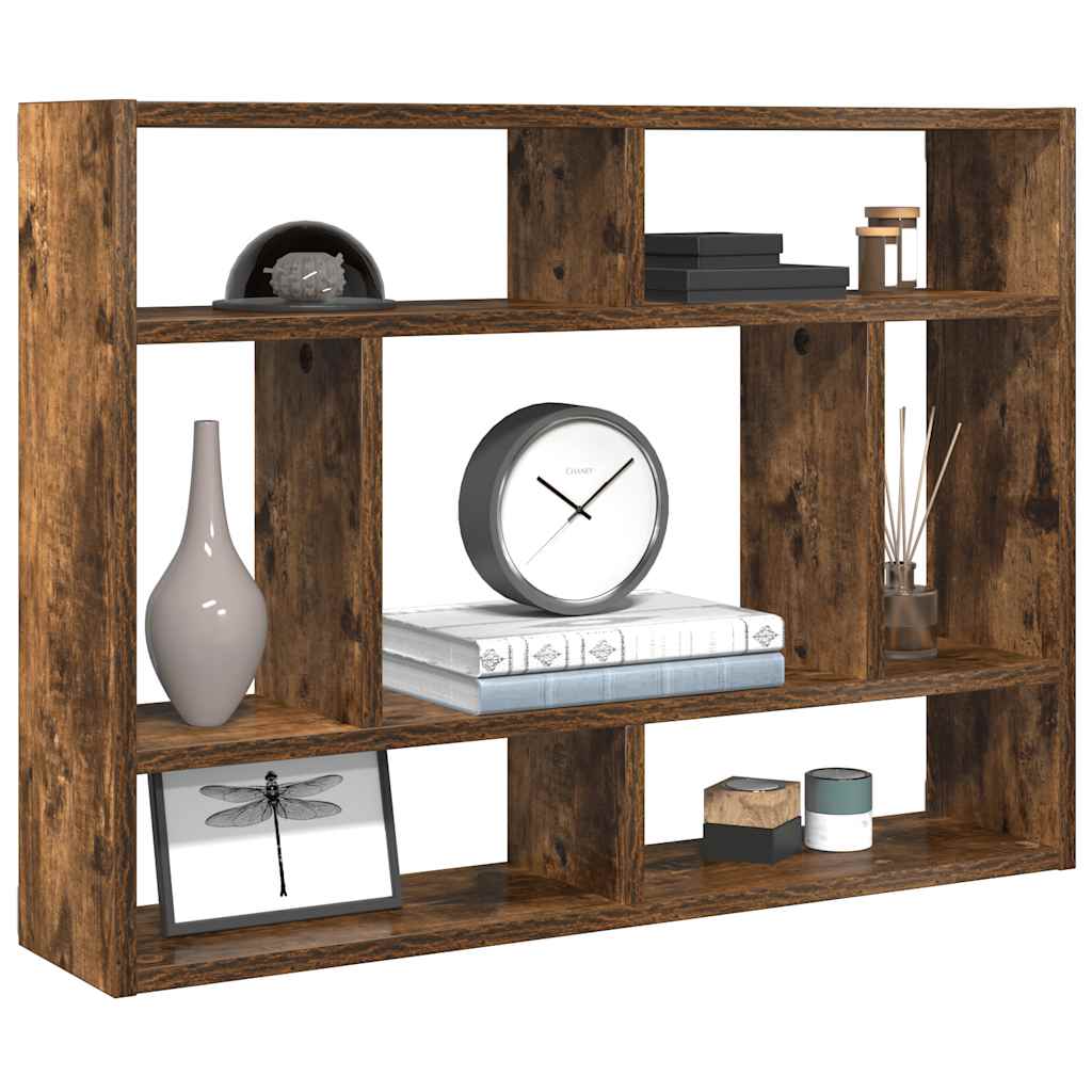 Wall Shelf Smoked Oak 75x16x55 cm Engineered Wood