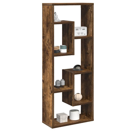 Wall Shelf Smoked Oak 36x16x90 cm Engineered Wood