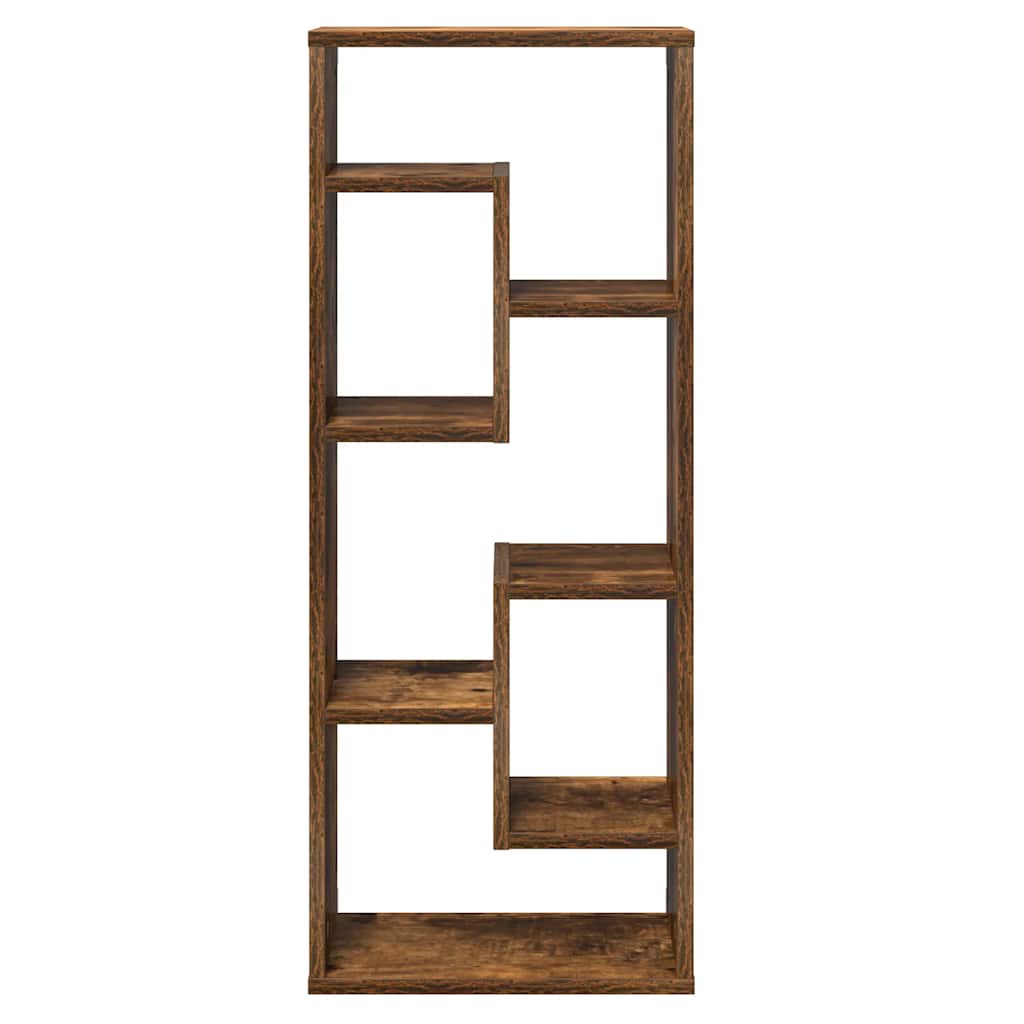 Wall Shelf Smoked Oak 36x16x90 cm Engineered Wood
