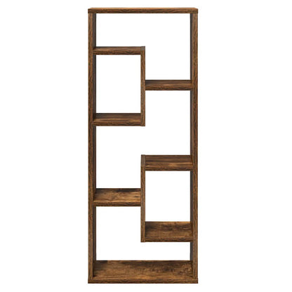 Wall Shelf Smoked Oak 36x16x90 cm Engineered Wood