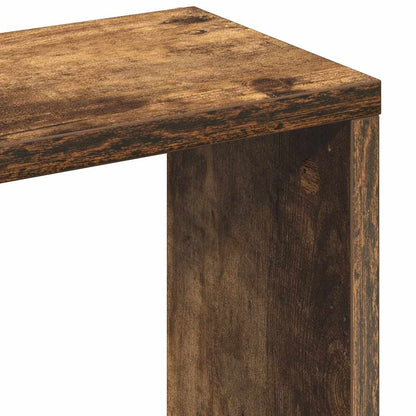 Wall Shelf Smoked Oak 36x16x90 cm Engineered Wood