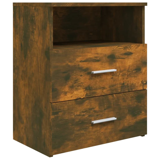 815858 vidaXL Bed Cabinet Smoked Oak 50x32x60 cm