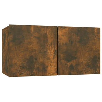 TV Cabinet Set Wall-mounted 3 pcs Brown Engineered Wood