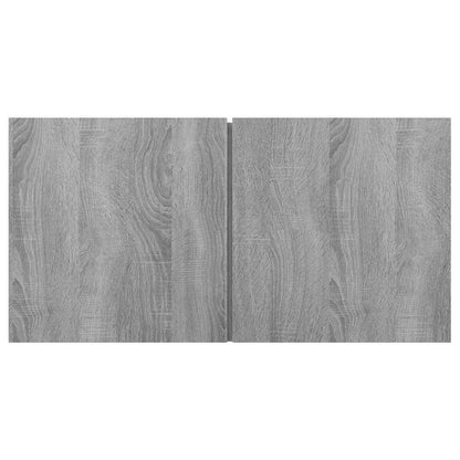 TV Cabinet Set Wall-mounted 3 pcs Grey Engineered Wood