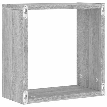 Wall Cube Shelves 2 pcs Grey Sonoma 30x15x30 cm