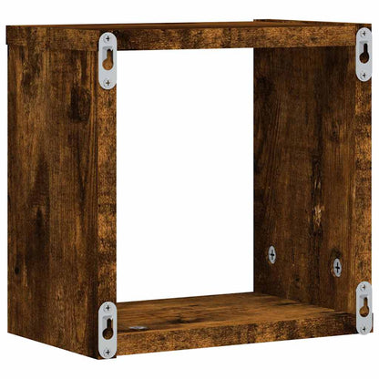Wall Shelves 2 pcs Smoked Oak 26 x 15 x 26 cm Engineered Wood