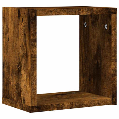 Wall Shelves 4 pcs Smoked Oak 26 x 15 x 26 cm Engineered Wood