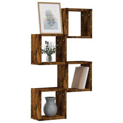 Wall Shelves 4 pcs Smoked Oak 26 x 15 x 26 cm Engineered Wood