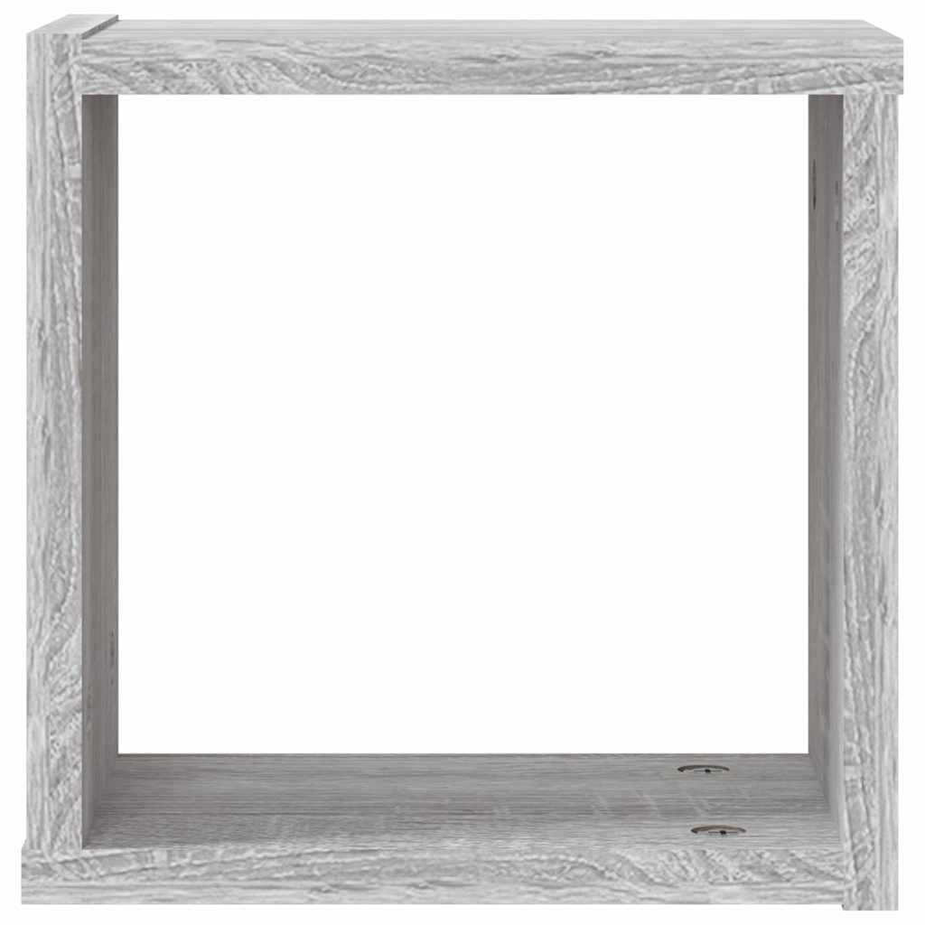 Wall Shelves 2 pcs Grey Sonoma 26 x 15 x 26 cm Engineered Wood