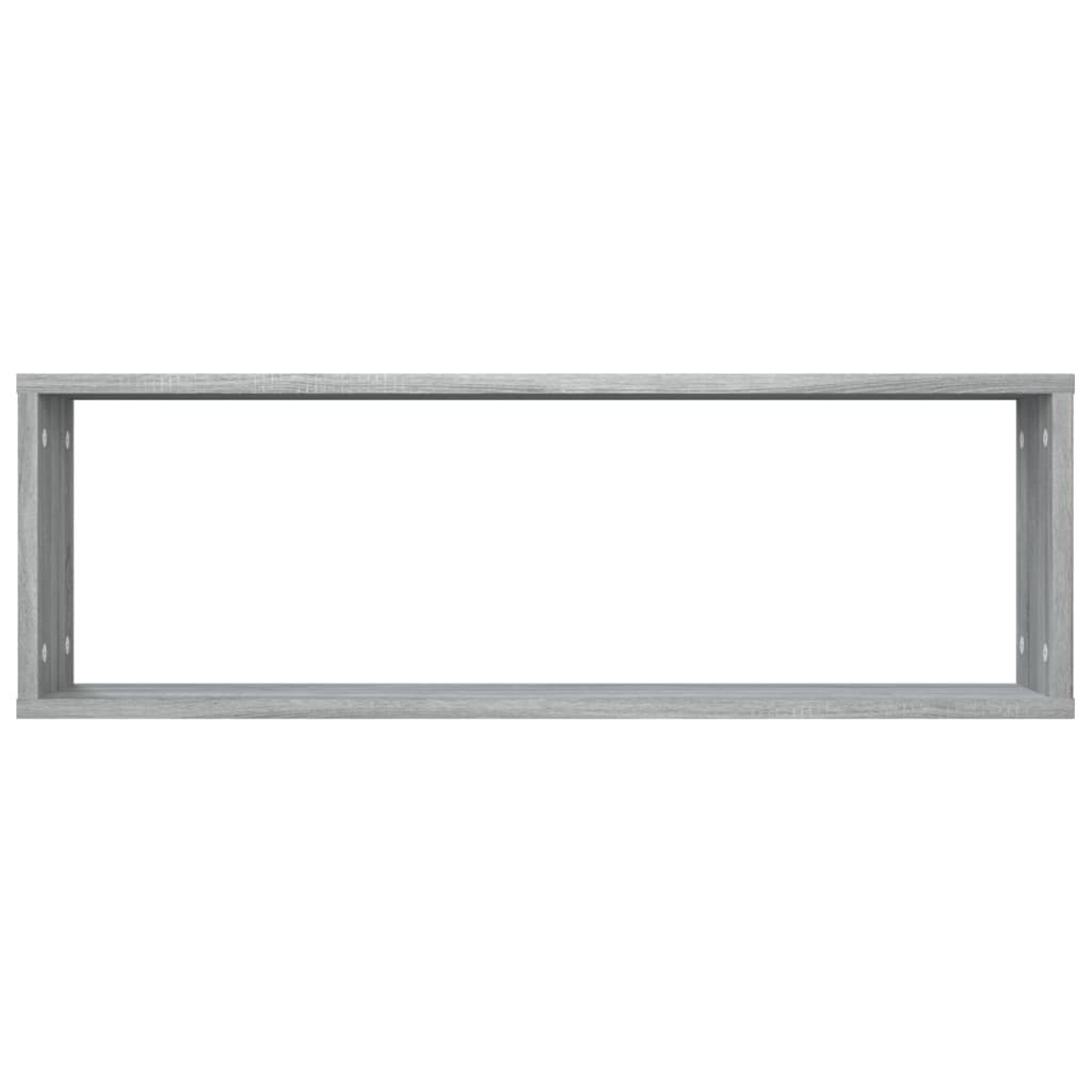 Wall Cube Shelves 4 pcs Grey Sonoma 80x15x26.5 cm Engineered Wood