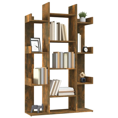 Book Cabinet Smoked Oak 86x25.5x140 cm Engineered Wood