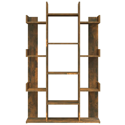 Book Cabinet Smoked Oak 86x25.5x140 cm Engineered Wood