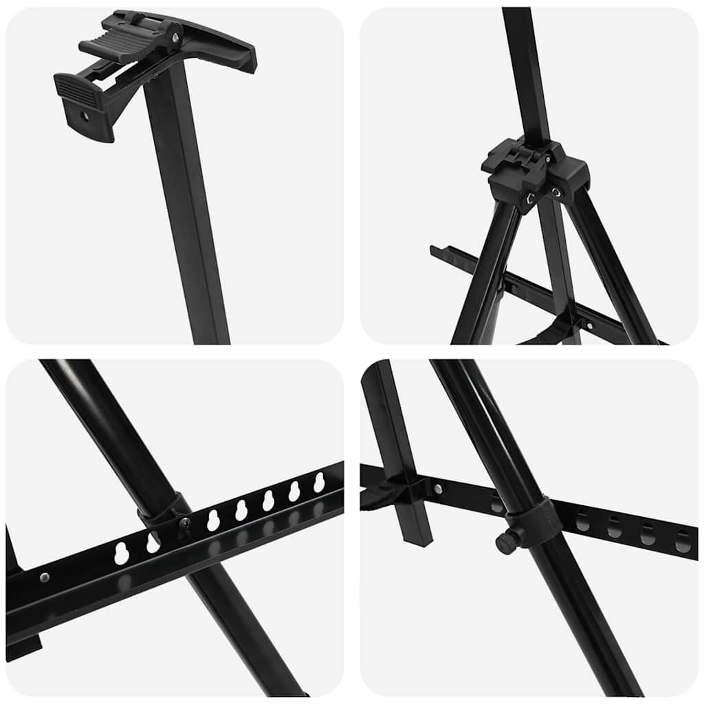 93492 vidaXL Adjustable Display Easel Black Metal