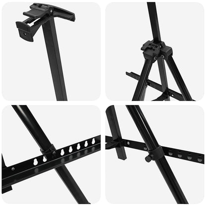 93492 vidaXL Adjustable Display Easel Black Metal