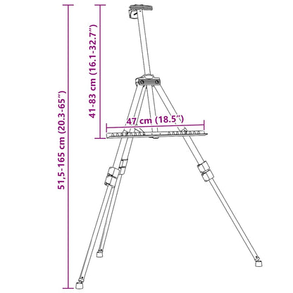 Adjustable Display Easel Black Metal