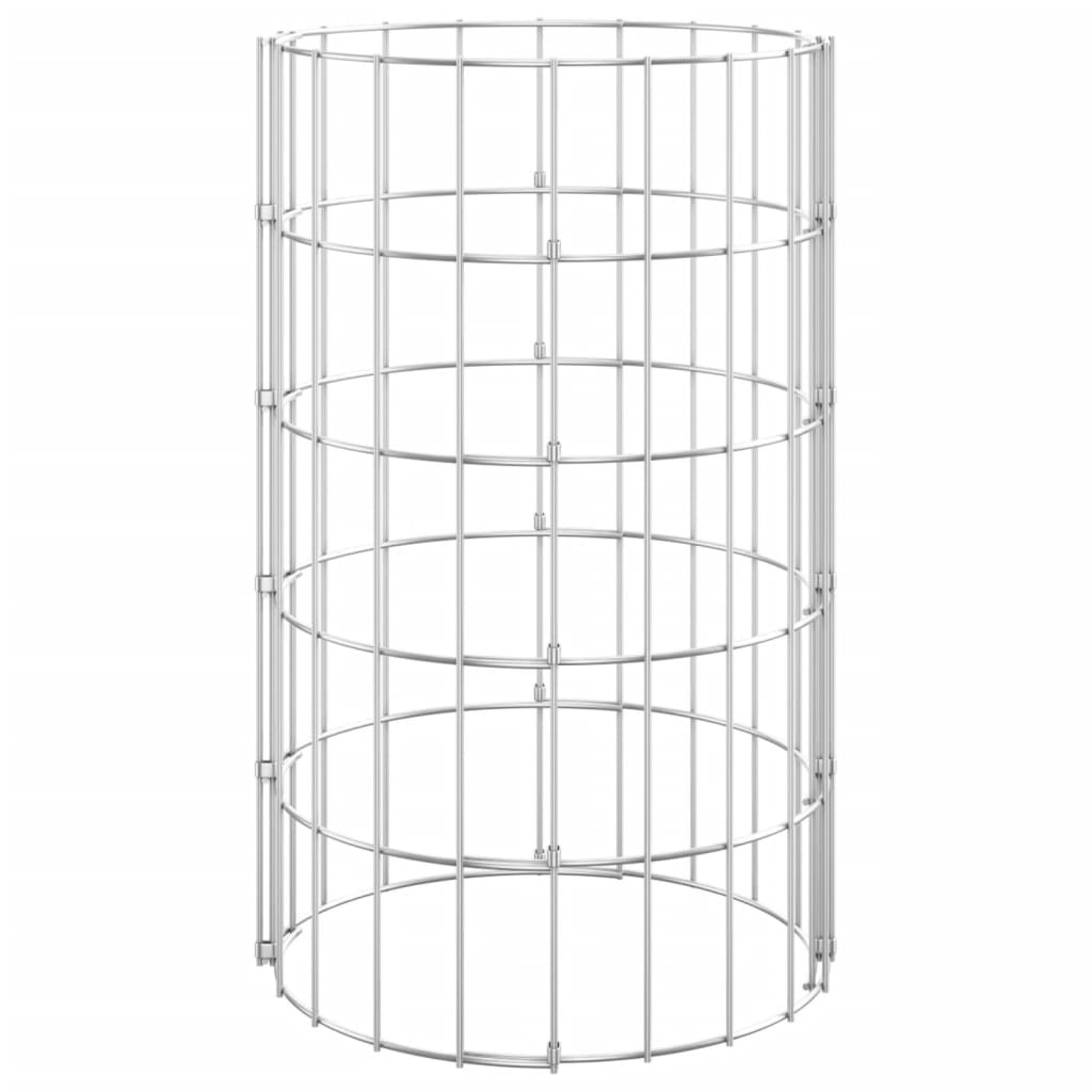 Circular Gabion Pole Galvanised Steel Ø30x50 cm