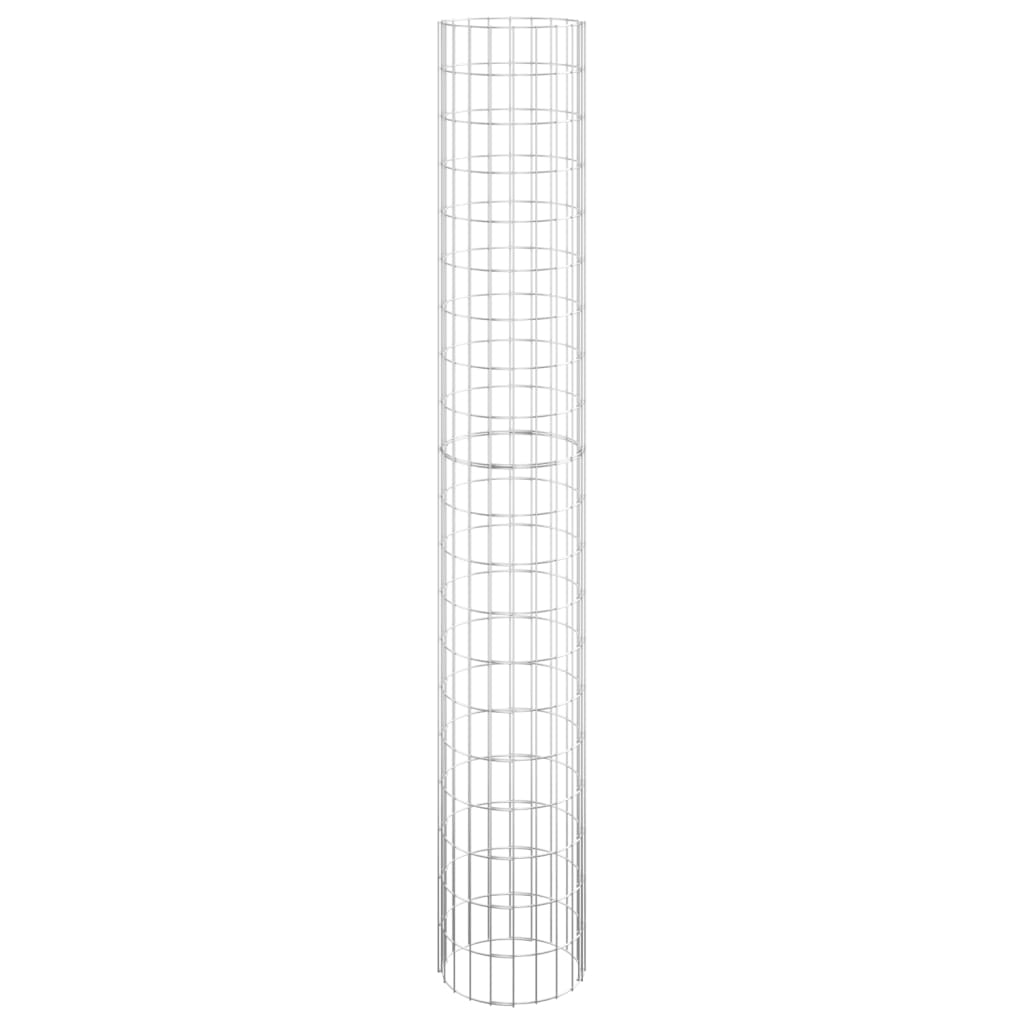 Circular Gabion Pole Galvanised Steel Ø30x200 cm