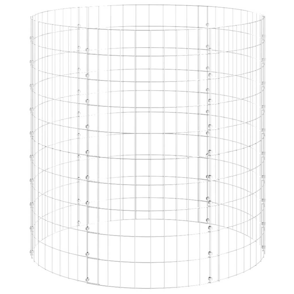 Circular Gabion Pole Galvanised Steel Ø100x100 cm