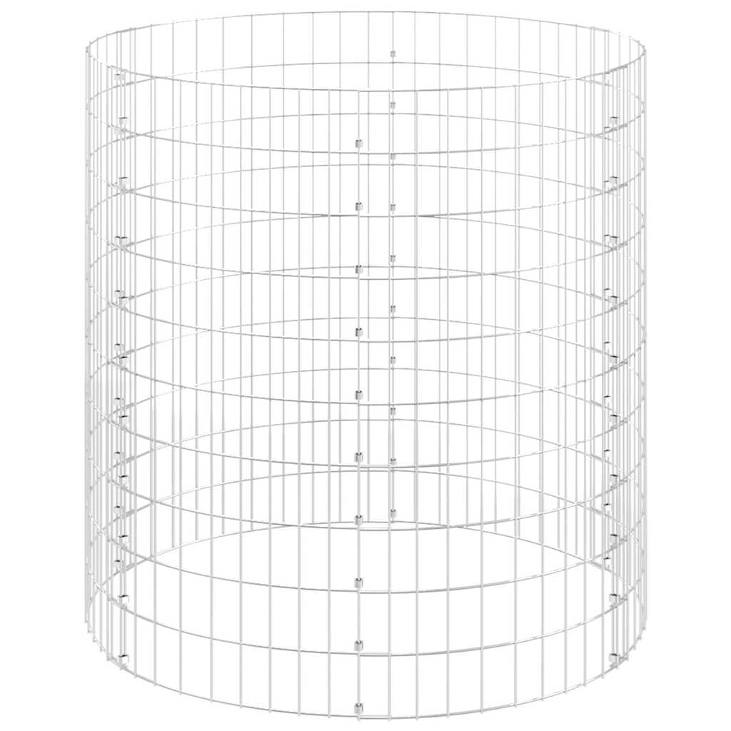 Circular Gabion Pole Galvanised Steel Ø100x100 cm