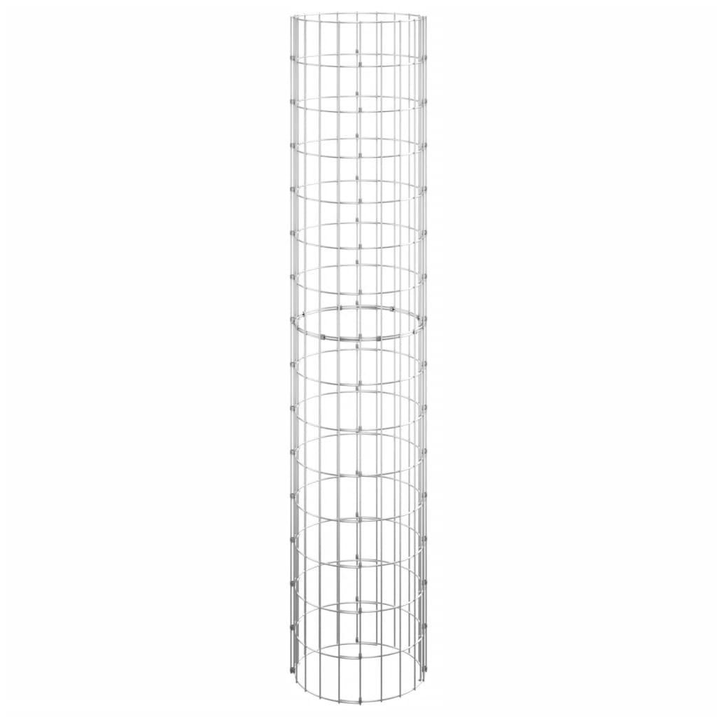 Circular Gabion Raised Beds 3 pcs Galvanised Steel Ø30x150 cm