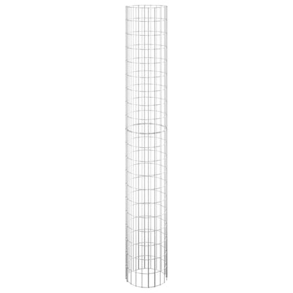 Circular Gabion Raised Beds 3 pcs Galvanised Steel Ø30x200 cm