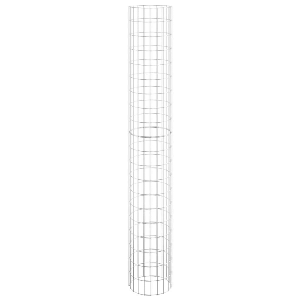 Circular Gabion Raised Beds 3 pcs Galvanised Steel Ø30x200 cm