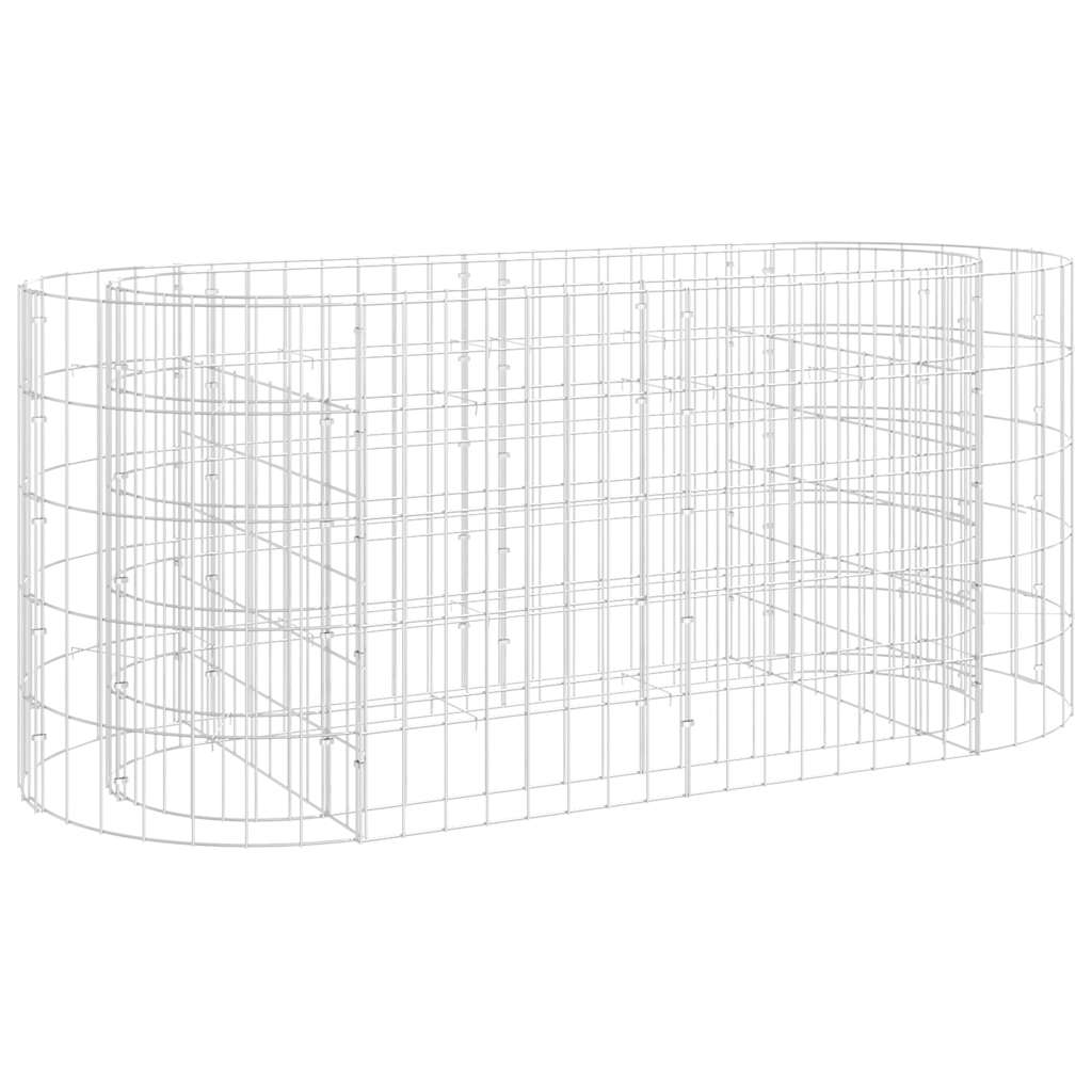 Gabion Raised Bed Galvanised Iron 120x50x50 cm