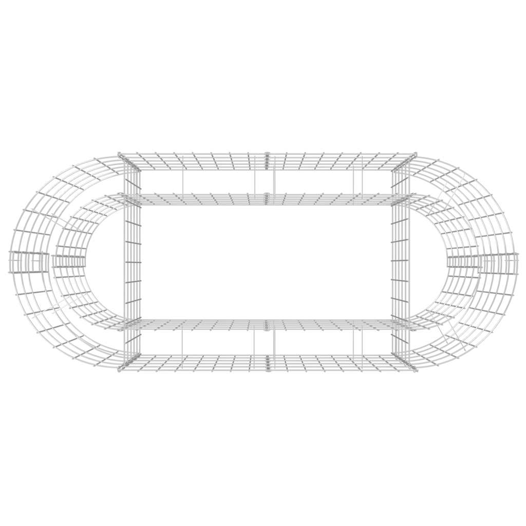 Gabion Raised Bed Galvanised Iron 120x50x50 cm