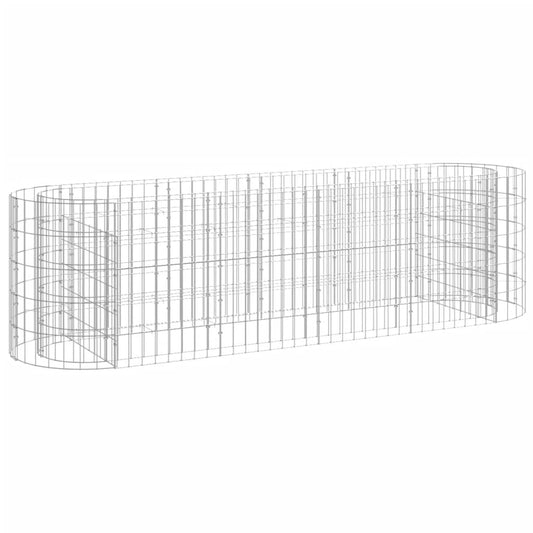 Gabion Raised Bed Galvanised Iron 190x50x50 cm