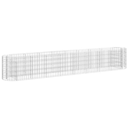 Gabion Raised Bed Galvanised Iron 330x50x50 cm