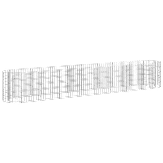 Gabion Raised Bed Galvanised Iron 330x50x50 cm