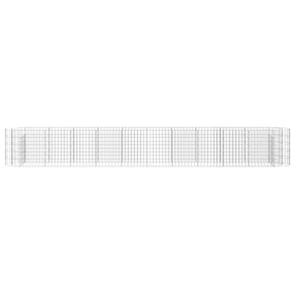 Gabion Raised Bed Galvanised Iron 400x50x50 cm