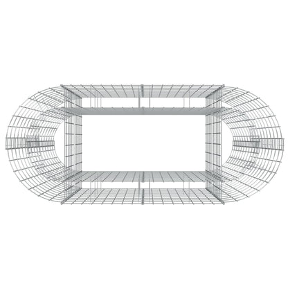 Gabion Raised Bed Galvanised Iron 120x50x100 cm