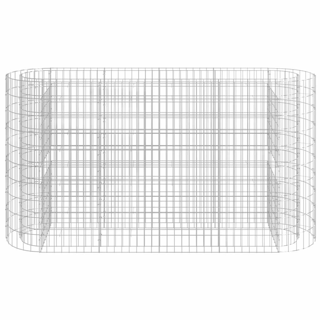 Gabion Raised Bed Galvanised Iron 190x50x100 cm