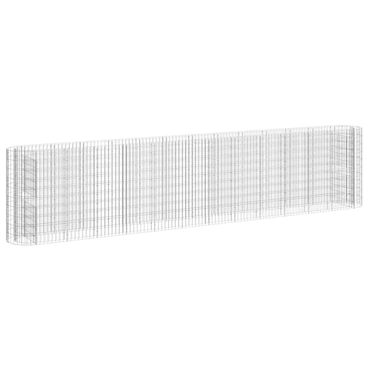 Gabion Raised Bed Galvanised Iron 470x50x100 cm