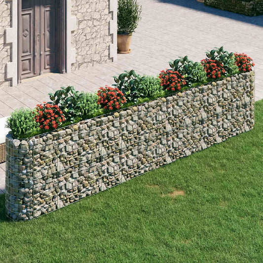 Gabion Raised Bed Galvanised Iron 470x50x100 cm