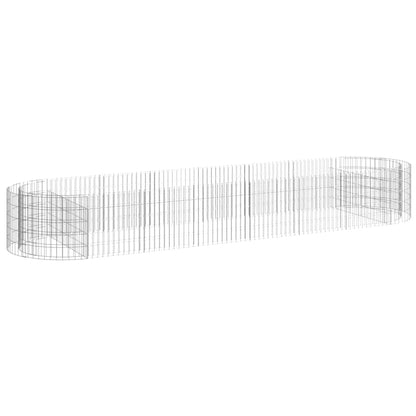 Gabion Raised Bed Galvanised Iron 400x100x50 cm