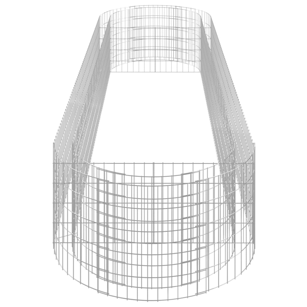 Gabion Raised Bed Galvanised Iron 400x100x50 cm