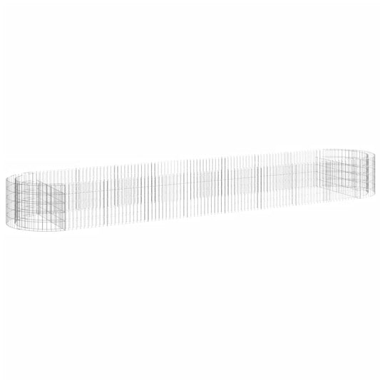 Gabion Raised Bed Galvanised Iron 500x100x50 cm