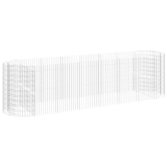 Gabion Raised Bed Galvanised Iron 400x100x100 cm